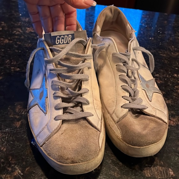 Men’s size 13 Golden Goose super star with silver leather star. Good condition - Picture 1 of 6